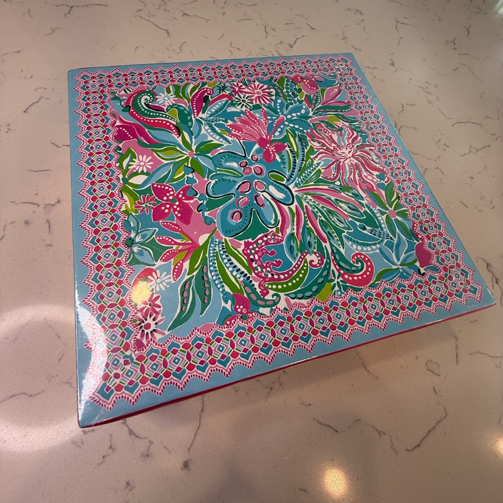 Lilly Pulitzer Pink and Blue Floral Puzzle